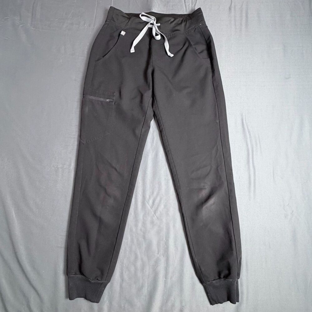 FIGS Technical Collection Black XS Womens Scrub Pants Vet Dentist Nurse Medical